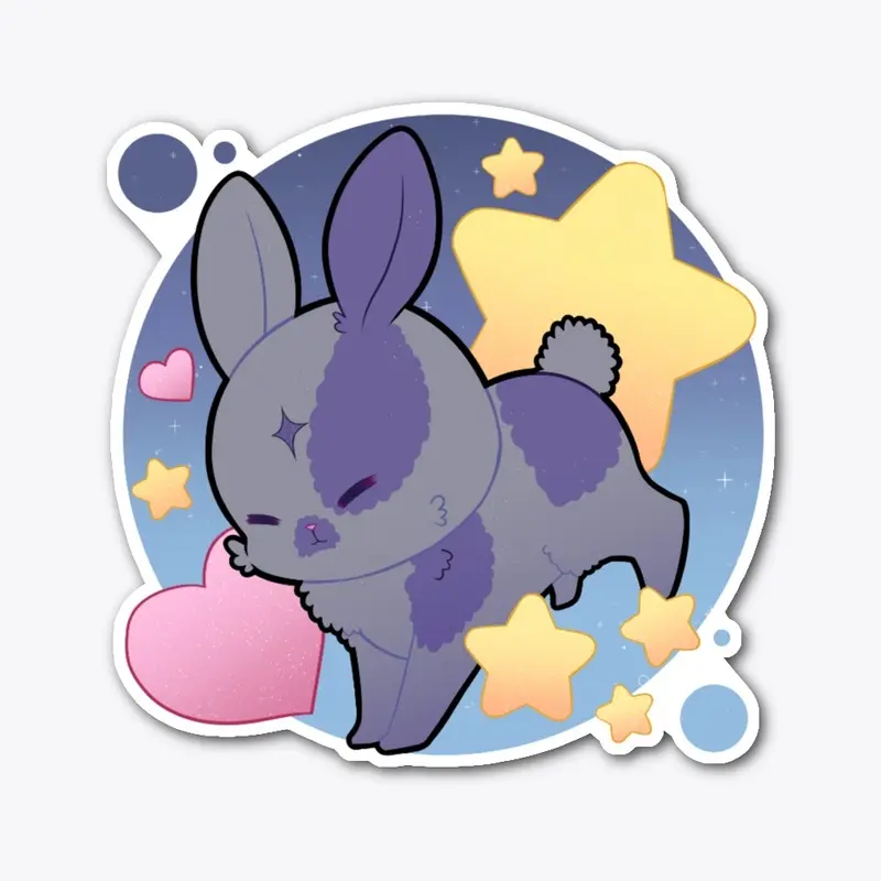 MooMoo in Space sticker (Grey)